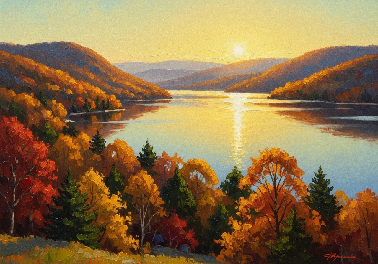 Painting of Finger Lakes New York